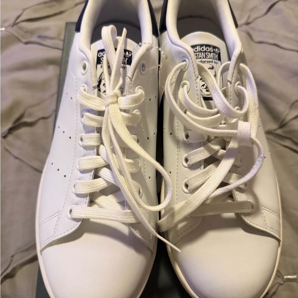 adidas White Low-Top Leather Sneakers